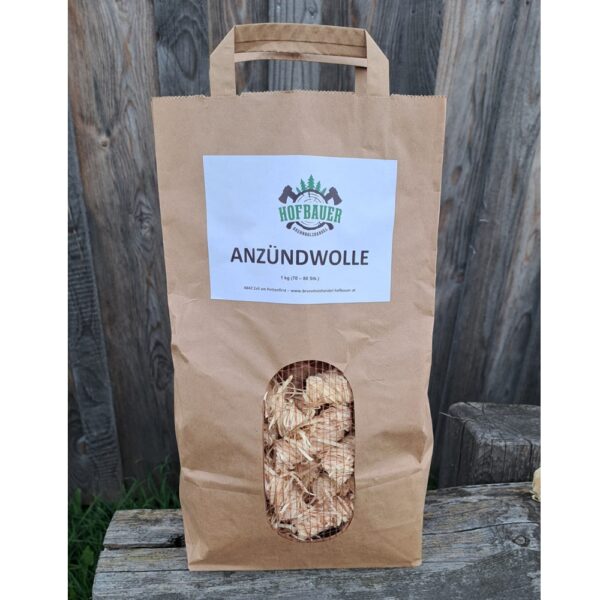 Anzündwolle im Papiersack<br>1 kg